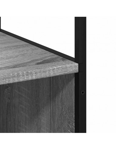 Armadietto Bagno Grigio Sonoma 35x37,5x166 cm Legno Multistrato