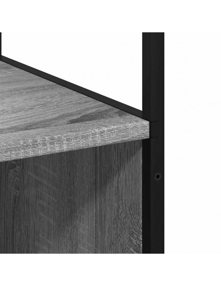 Armadietto Bagno Grigio Sonoma 35x37,5x166 cm Legno Multistrato