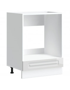 Armadio per Forno Kalmar Bianco Lucido in Legno Multistrato