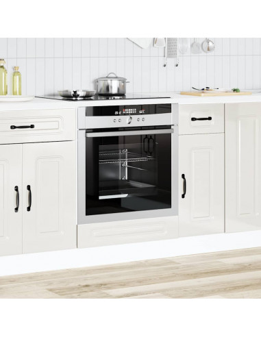 Armadio per Forno Kalmar Bianco Lucido in Legno Multistrato