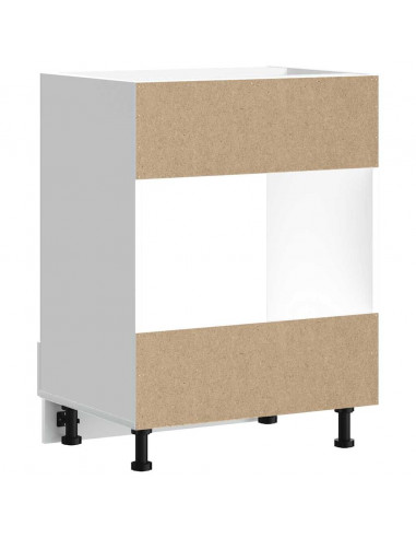 Armadio per Forno Kalmar Bianco Lucido in Legno Multistrato