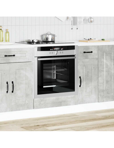 Armadio per Forno Kalmar Grigio Cemento in Legno Multistrato