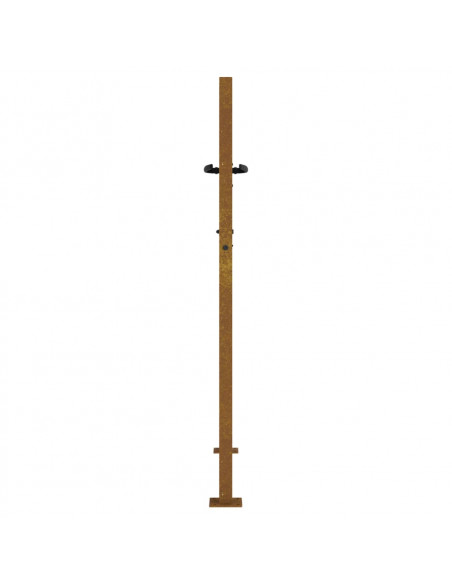 Cancello da giardino 100x150 cm in acciaio Corten con design erba