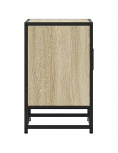 Comodini 2pz Rovere Sonoma 40x31x50cm Legno Multistrato Metallo