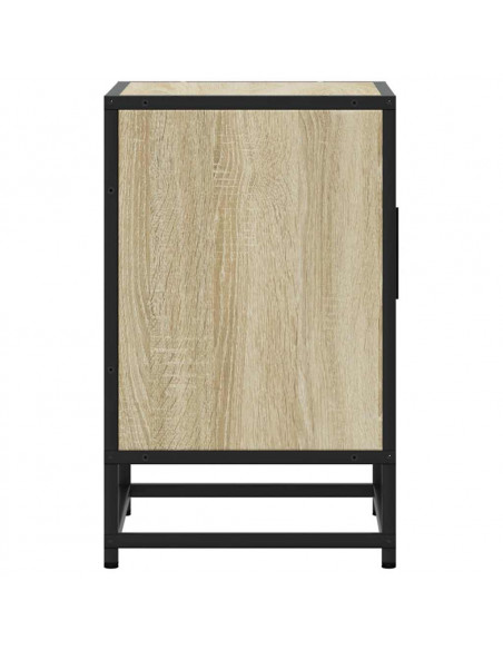 Comodini 2pz Rovere Sonoma 40x31x50cm Legno Multistrato Metallo