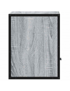 Comodini a Muro 2 pz Grigio Sonoma 40x31x39,5 cm