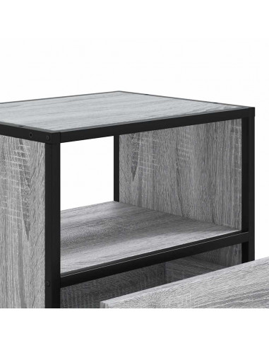 Comodini a Muro 2 pz Grigio Sonoma 40x31x39,5 cm