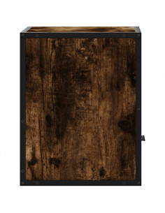Comodini a Muro 2 pz Rovere Fumo 40x31x39,5 cm