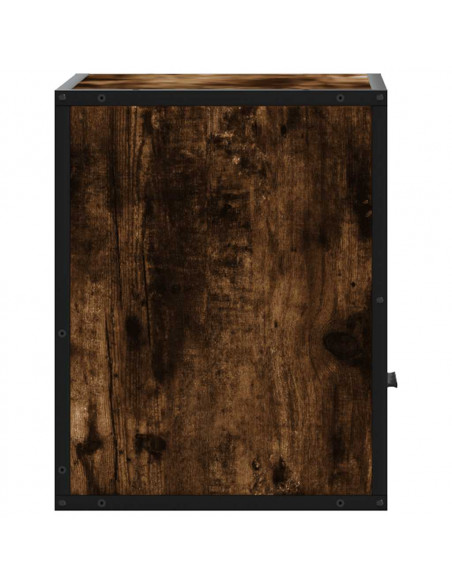 Comodini a Muro 2 pz Rovere Fumo 40x31x39,5 cm