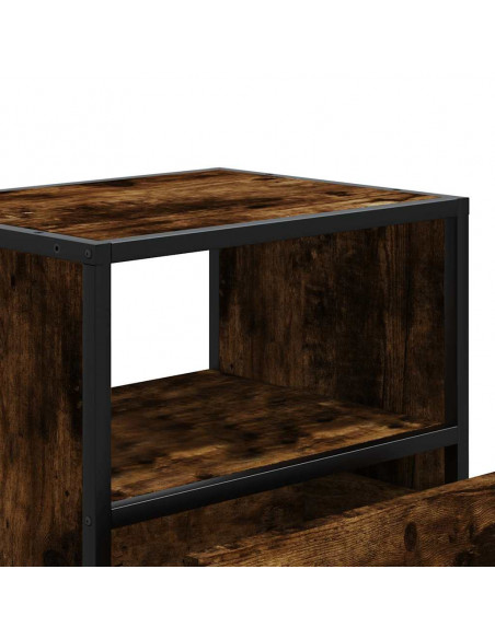 Comodini a Muro 2 pz Rovere Fumo 40x31x39,5 cm