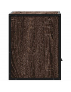 Comodini a Muro 2 pz Rovere Marrone 40x31x39,5 cm