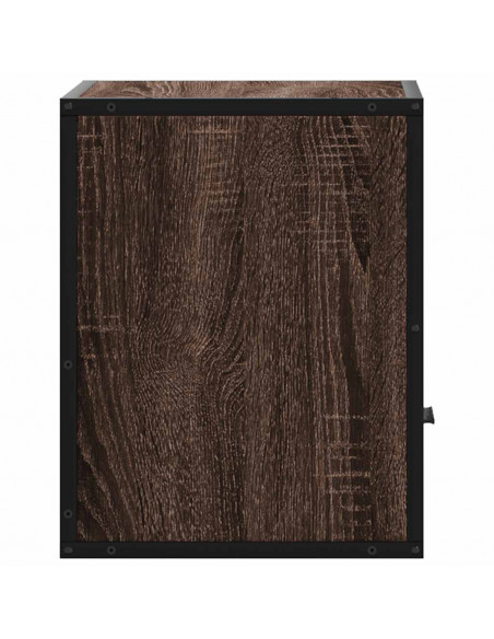 Comodini a Muro 2 pz Rovere Marrone 40x31x39,5 cm