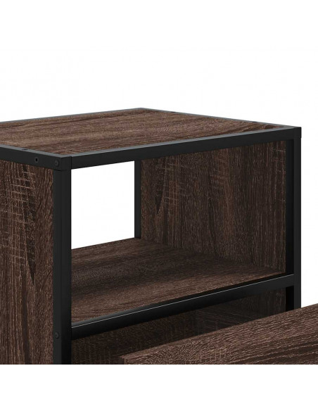 Comodini a Muro 2 pz Rovere Marrone 40x31x39,5 cm