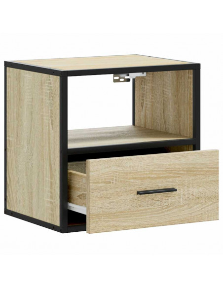 Comodini a Muro 2 pz Rovere Sonoma 40x31x39,5 cm