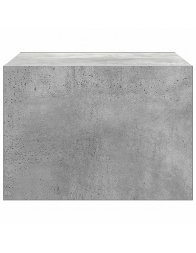 Comodini a Parete con Luci LED 2 pz Grigio Cemento