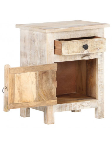 Comodino 40x30x50 cm in Legno di Acacia Grezzo