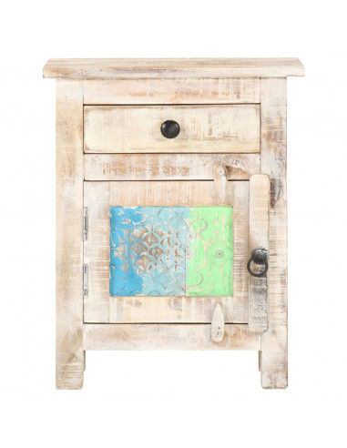 Comodino 40x30x50 cm in Legno di Acacia Grezzo