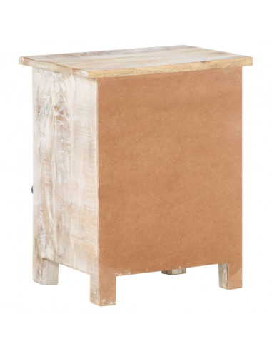 Comodino 40x30x50 cm in Legno di Acacia Grezzo