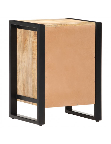 Comodino 40x35x55 cm in Legno Massello di Mango