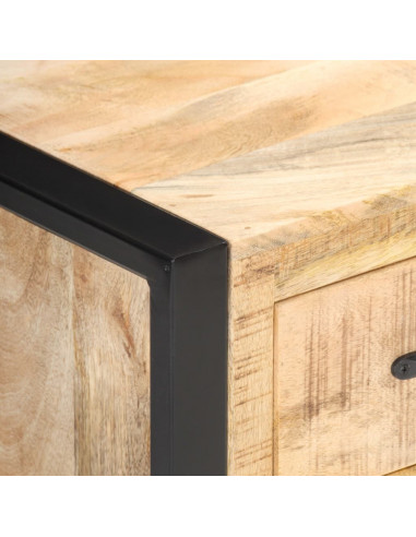 Comodino 40x35x55 cm in Legno Massello di Mango