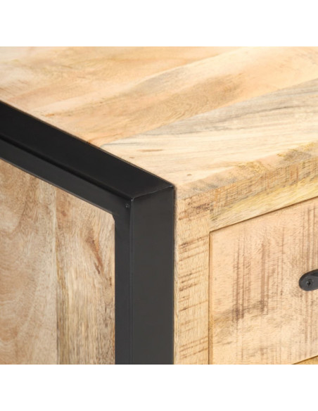 Comodino 40x35x55 cm in Legno Massello di Mango