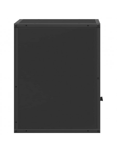 Comodino a Muro Nero 40x31x39,5 cm