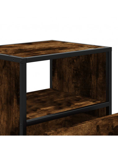 Comodino a Muro Rovere Fumo 40x31x39,5 cm