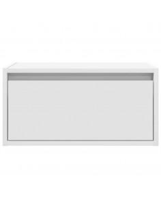 Comodino a Parete con Luci LED Bianco