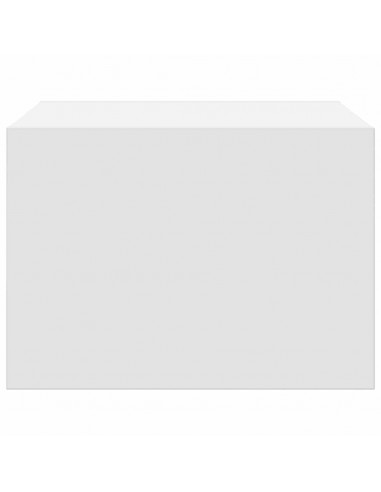 Comodino a Parete con Luci LED Bianco