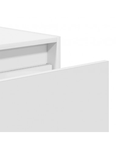 Comodino a Parete con Luci LED Bianco