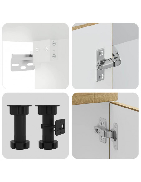 Set Mobili da Cucina 14 pz Porto Rovere Sonoma in Truciolato