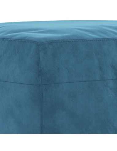 Set di Divani 3 pz con Cuscini Blu in Velluto