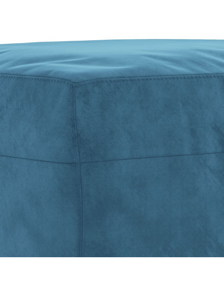 Set di Divani 3 pz con Cuscini Blu in Velluto