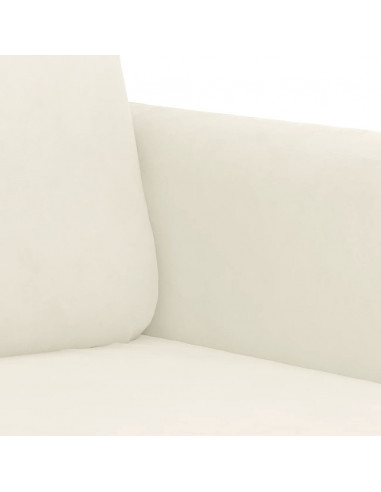 Set di Divani 2 pz Crema in Velluto