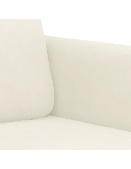 Set di Divani 2 pz Crema in Velluto