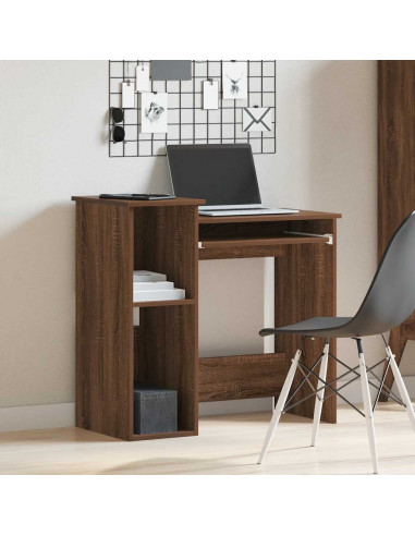 Scrivania Mensole Rovere Marrone 84x40x78 cm Legno Multistrato