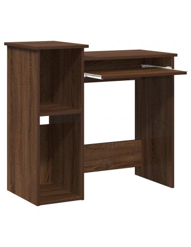 Scrivania Mensole Rovere Marrone 84x40x78 cm Legno Multistrato