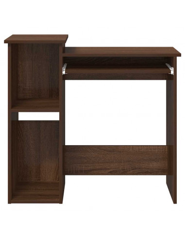 Scrivania Mensole Rovere Marrone 84x40x78 cm Legno Multistrato