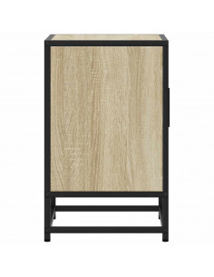 Comodino Rovere Sonoma 40x31x50 cm Legno Multistrato e Metallo