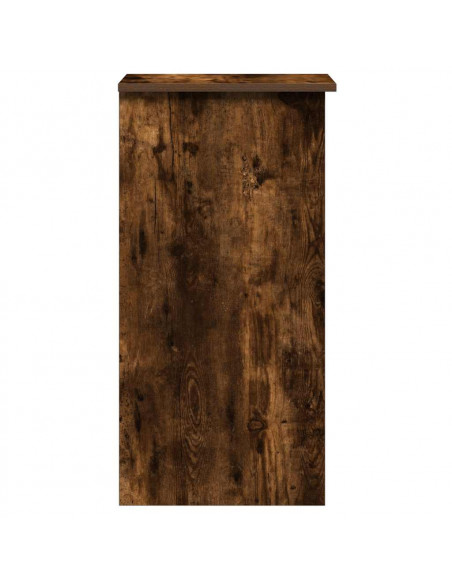 Scrivania Mensole Rovere Fumo 84x40x78 cm Legno Multistrato
