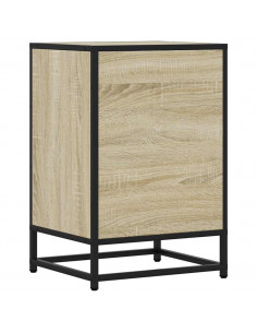 Comodino Rovere Sonoma 40x34,5x60cm Legno Multistrato e Metallo