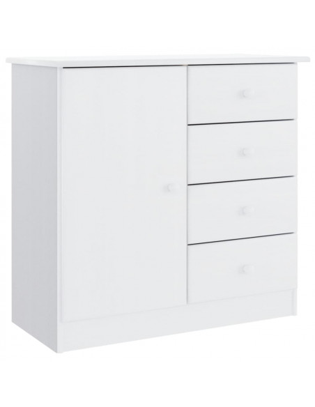 Credenza ALTA Bianca 77x35x165 cm in Legno Massello di Pino