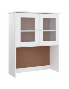 Credenza ALTA Bianca 77x35x165 cm in Legno Massello di Pino