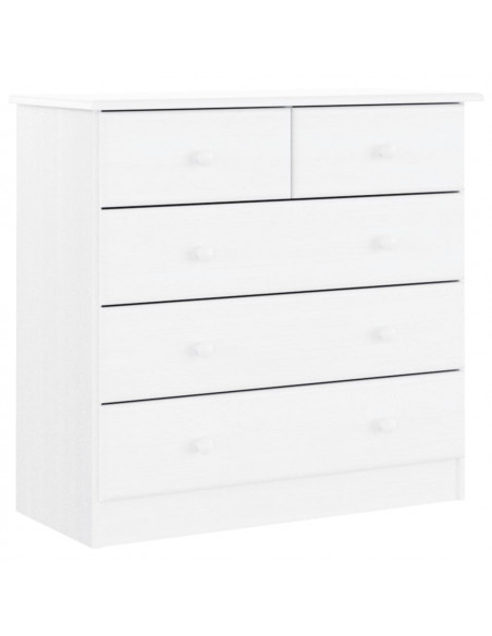 Credenza ALTA Bianca 77x35x165 cm in Legno Massello di Pino