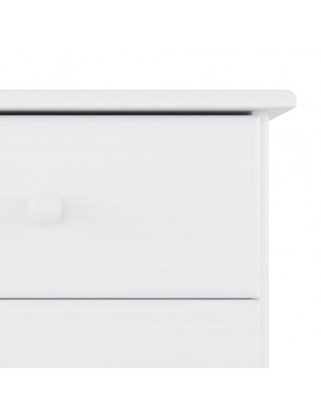 Credenza ALTA Bianca 77x35x188 cm in Legno Massello di Pino