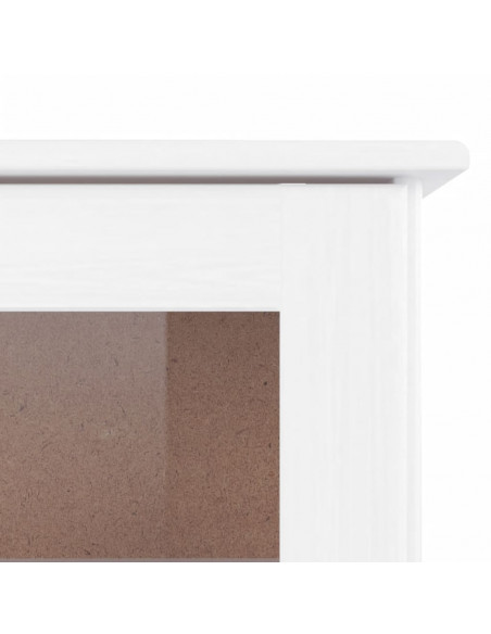 Credenza ALTA Bianca 77x35x188 cm in Legno Massello di Pino