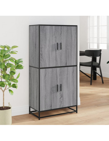 Credenza Grigio Sonoma 68x35x139 cm in Truciolato