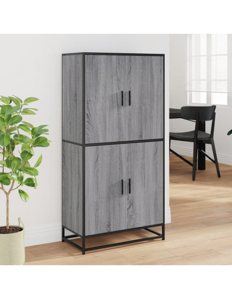 Credenza Grigio Sonoma 68x35x139 cm in Truciolato