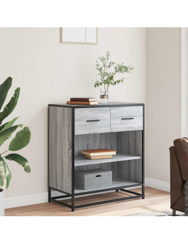 Credenza Grigio Sonoma 68x35x76 cm in Legno Multistrato