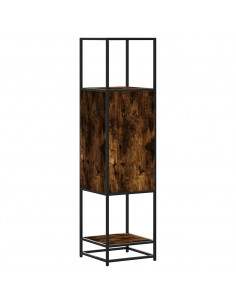 Credenza Rovere Fumo 35,5x35x139 cm Legno Multistrato Metallo